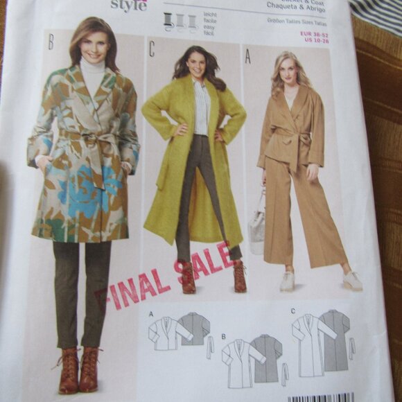 lot of 4 Sewing patterns(Burda,McCalls,Butterick),Coat,Jacket,Hat,Mittens - Picture 4 of 4